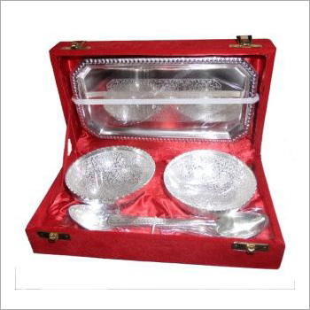 Silverware Bowl Tray & Spoon Set