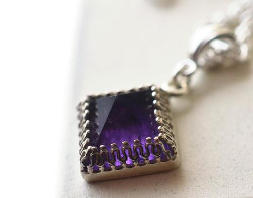 Amethyst Pyramids Pendants