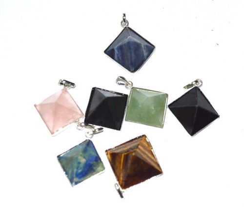 Mix Gemstone Pyramids Pendants