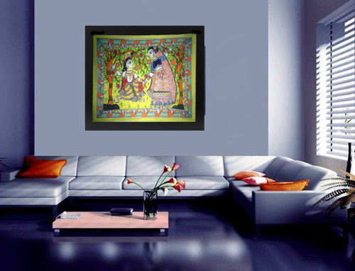Madhubani Radha & Krishna Painting