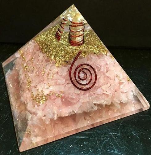 Rose Quartz Orgone Pyramid