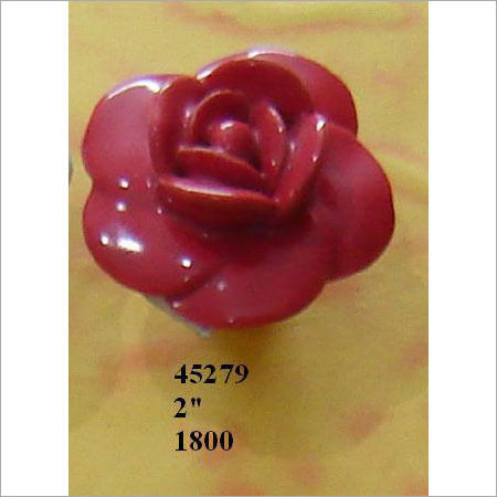 Red Flower Shaped Door Knob