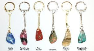 Gemstone Keyrings - Metal, 25mm Diameter, Varied Gemstone Accents | Durable, Unique, Collectible, Gift-Worthy Designs