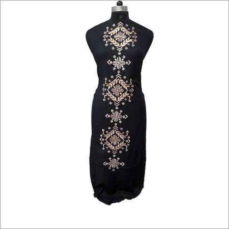 Ladies Black Kurta With Beige Embroidery