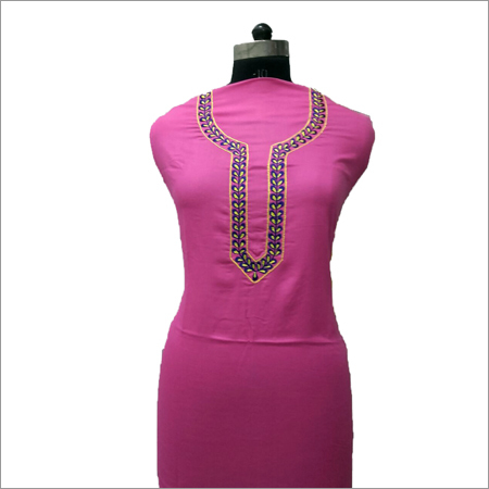 Ladies Pink Kurta With Delicate Neck