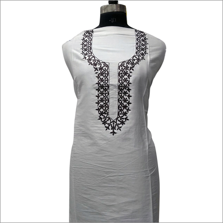 Ladies White Raw Silk Kurtis