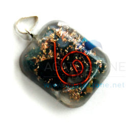 Blood Stone Orgone Square Pendant