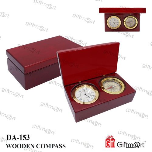 Wooden Compass Clock