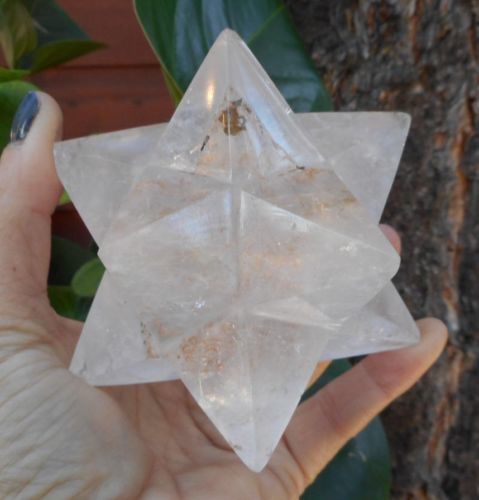 Crystal Quartz 12 Point Merkaba Star