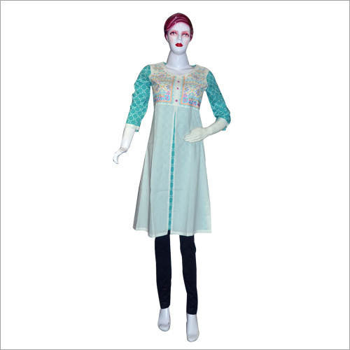 Front Open Chikan Kurti