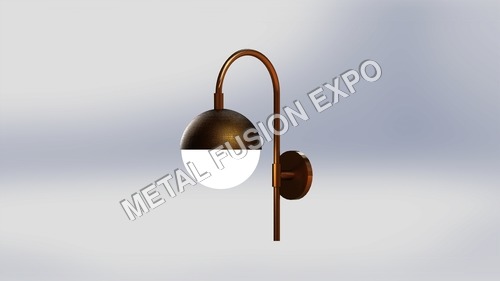 brass coated wall light