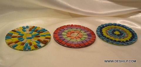 ROUND GLASS COASTER,COLOR COASTER,MOSAIC COASTER,FROST COASTER