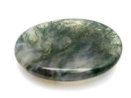 Moss Agate Worry Stone
