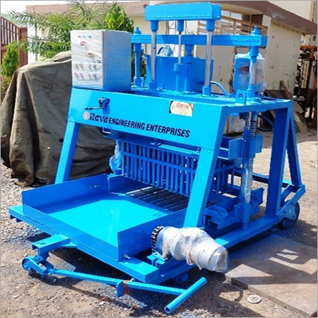 Sky Blue Hollow Block Making Machine