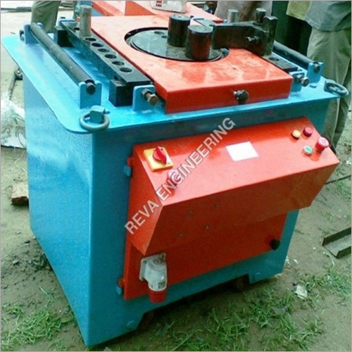Sky Blue And Red Bar Bending Cutting Machine