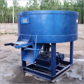 Pan Type Concrete Mixer - Steel, 250 Kg Capacity, Blue | Efficient Mixing Action, Adjustable Blades, Manual Control, Portable Design