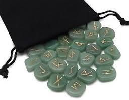 Green Aventurine Rune Set