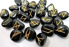 Black Agate Rune Set