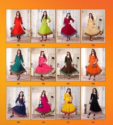 Light Green Anarkali Kurti