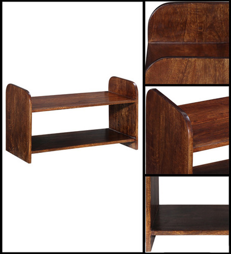 Provincial Teak Wooden Shoe Rack Small Mango Wood