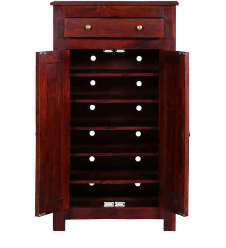 Honey Oak Rhodes Tall Shoe Rack (Honey Oak)