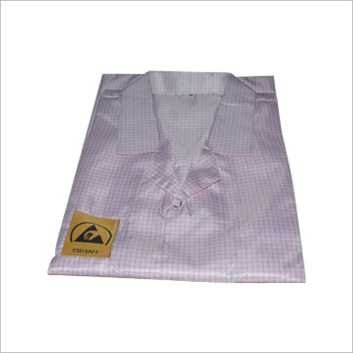 Anti Static Apron - Polyester, Various Sizes, White | Anti-Static, Sweat Absorption, Full Sleeves, Button Placket, Pocket