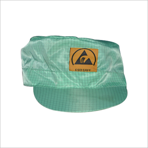 ESD Safe Cap - Woven & Non-Woven S/M/L Green | Static Dissipation Comfortable Fit Elastic
