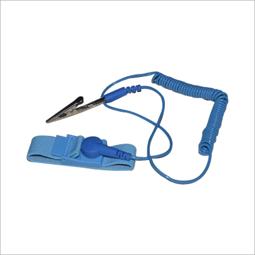 ESD Wrist Strap - Conductive Rubber, 100cm, Blue | Static Control, ANSI/ESD S20.20, Snap Clip, Comfortable Fit