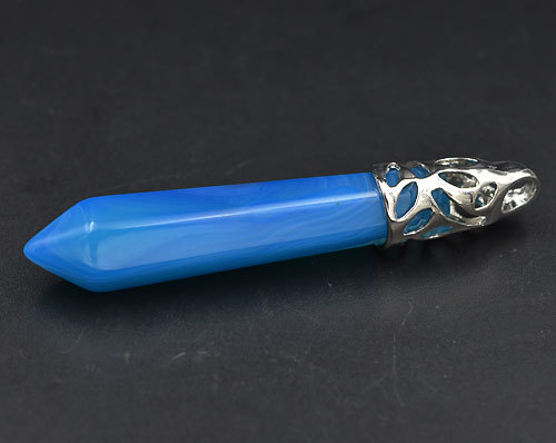 Blue Carnelian Healing Point Pendant