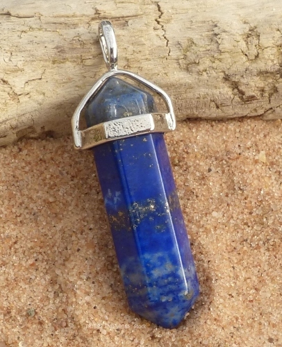 Lapis Lazuli Crystal Point Pendant