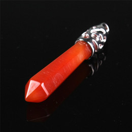 Red Agate Crystal Point Pendant