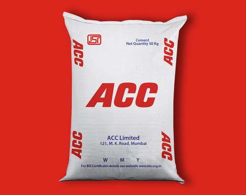 ACC Cement - OPC, 50 Kilograms | Grey Color, Corrosion Resistance, Natural Sand, Strength Grade 43