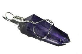 Amethyst Wire Wrap Point Pendant
