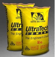 Ultra Tech Cement - Portland Pozzolana Cement, Grey Color, 50 Kilograms Weight | Corrosion Resistance, Strength Grade 53, Natural Sand