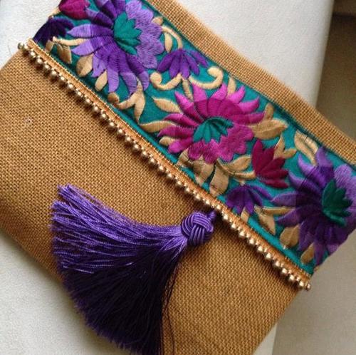 Jute ladies pouch