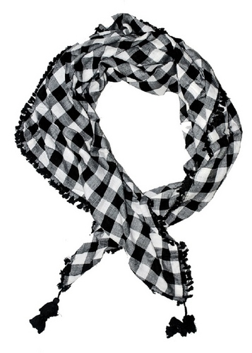 More Than One Black And White Check Scarf