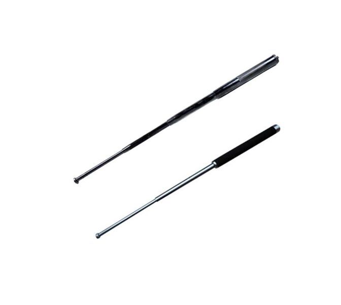 Rods - Steel, 1 Inch Diameter, 8-26 Inch Extendable, Black | Durable Design, Easy Extension, Compact Storage, Self Defense