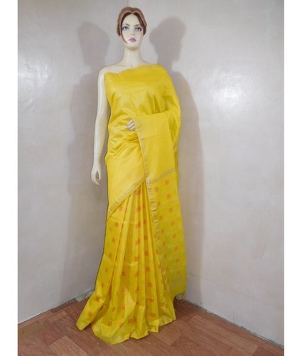 Bhagalpuri Cotton Silk Handloom Saree - 6.50 Mtrs with Jacquard Design, Daily to Festive Wear