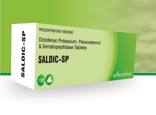 Diclofenac, Paracetamol And Serratiopeptidase Tablets Age Group: Adult