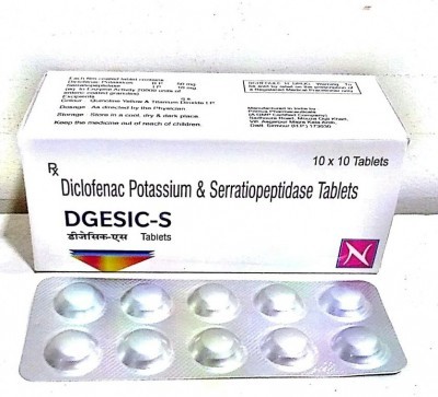 Serratiopeptidase 10 mg & Diclofenac sod.. 50mg Tablets