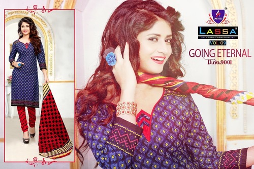 COTTON PRINTED DRESS MATERIALS LASSA SPECIAL VOL-9