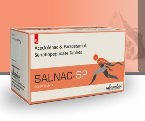 Aceclofenac 100,Paracetamol 500mg & Serratiopeptidase 15 mg