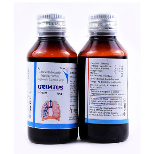 Ambroxol Terbutaline Menthol Guaiphenesin Syrup