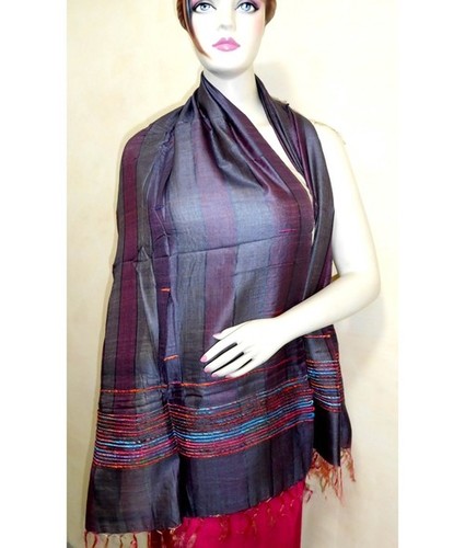 Handwoven Pure Tussar Silk Blended Stole