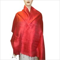 Red Pure Raw Silk Stoles