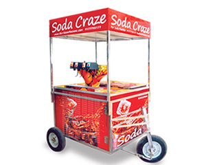 Soda Fountain Machine Push Cart
