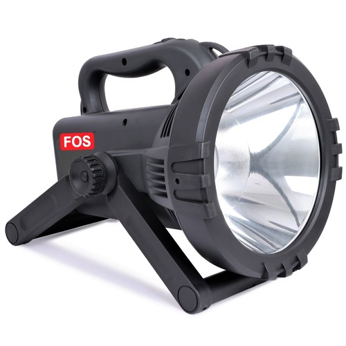 Grey Fos Led Search Light 20W With Lithium Ion Battery (Range 2 Km) Model: Foslsrl20Wcw