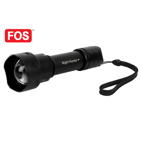 FOS Night Hunter Plus - 2000 Lumens, 10W (Rotating Head) Rechargeable Flashlight