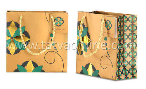 Designer Paper Gift Bags in in Gold and Silver Prints