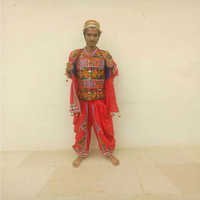 Dandiya Dress - Cotton Red Half Sleeve Jacket , Features For All Seasons: Rainy, Spring, Summer, Winter, Size Large